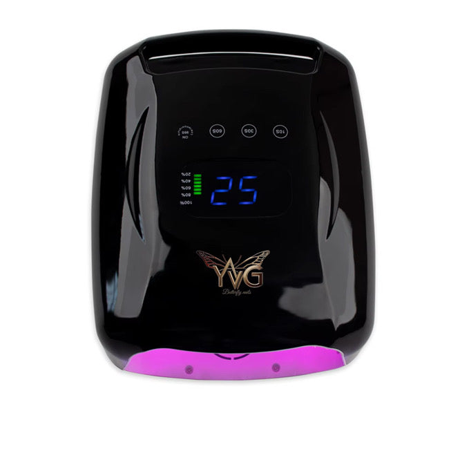 Lámpara recargable de 96 W de secado rápido y lento , negra