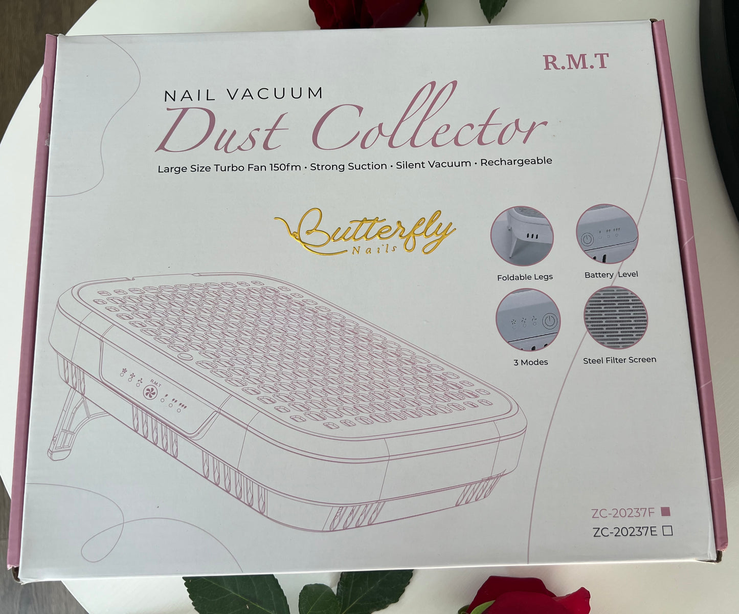 Extractor de polvo de uñas . Recargable .Grande y ajustable alta potencia de adsorción