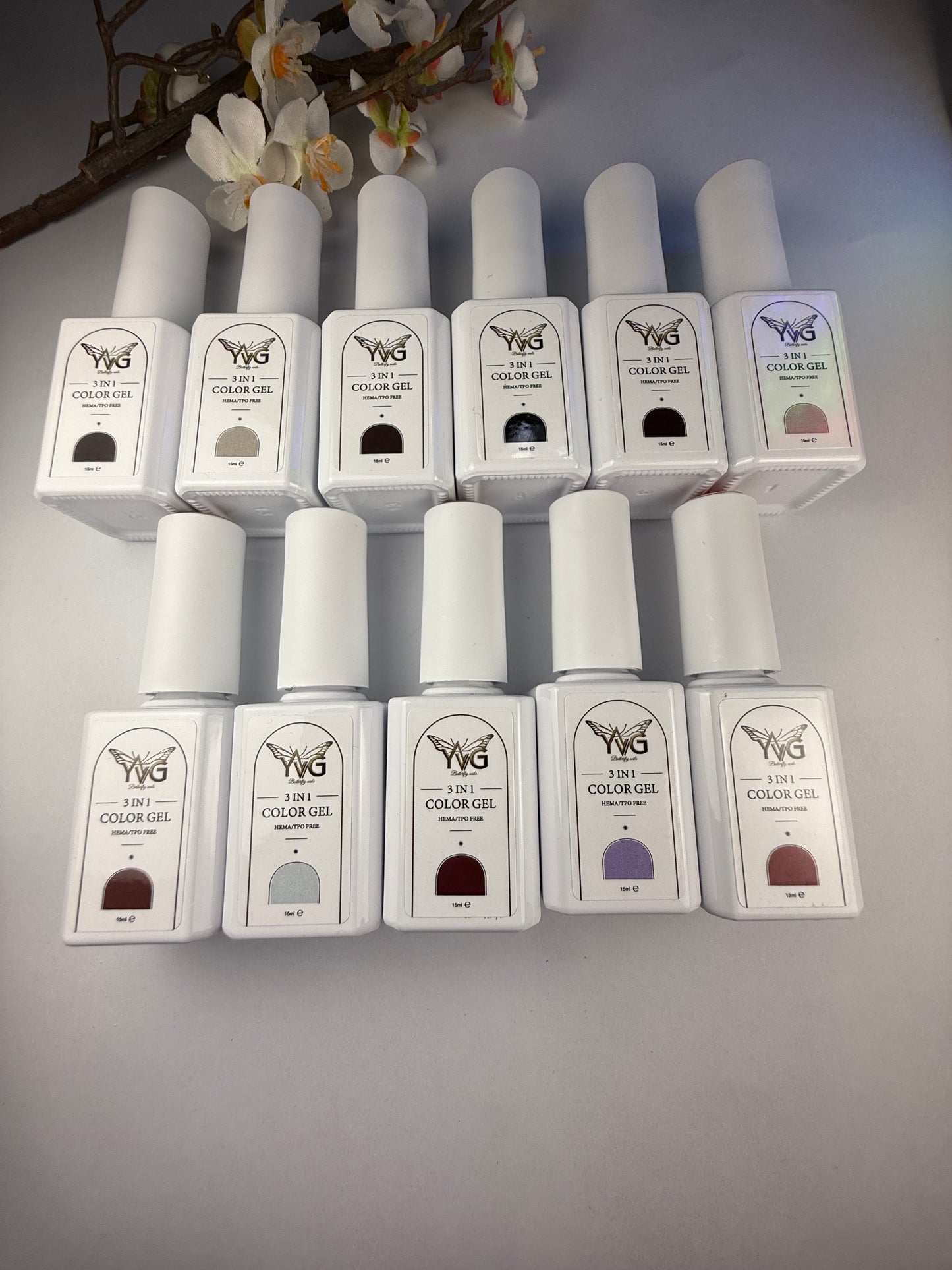 Colección gel Polish 3 en 1 ( 11) colores