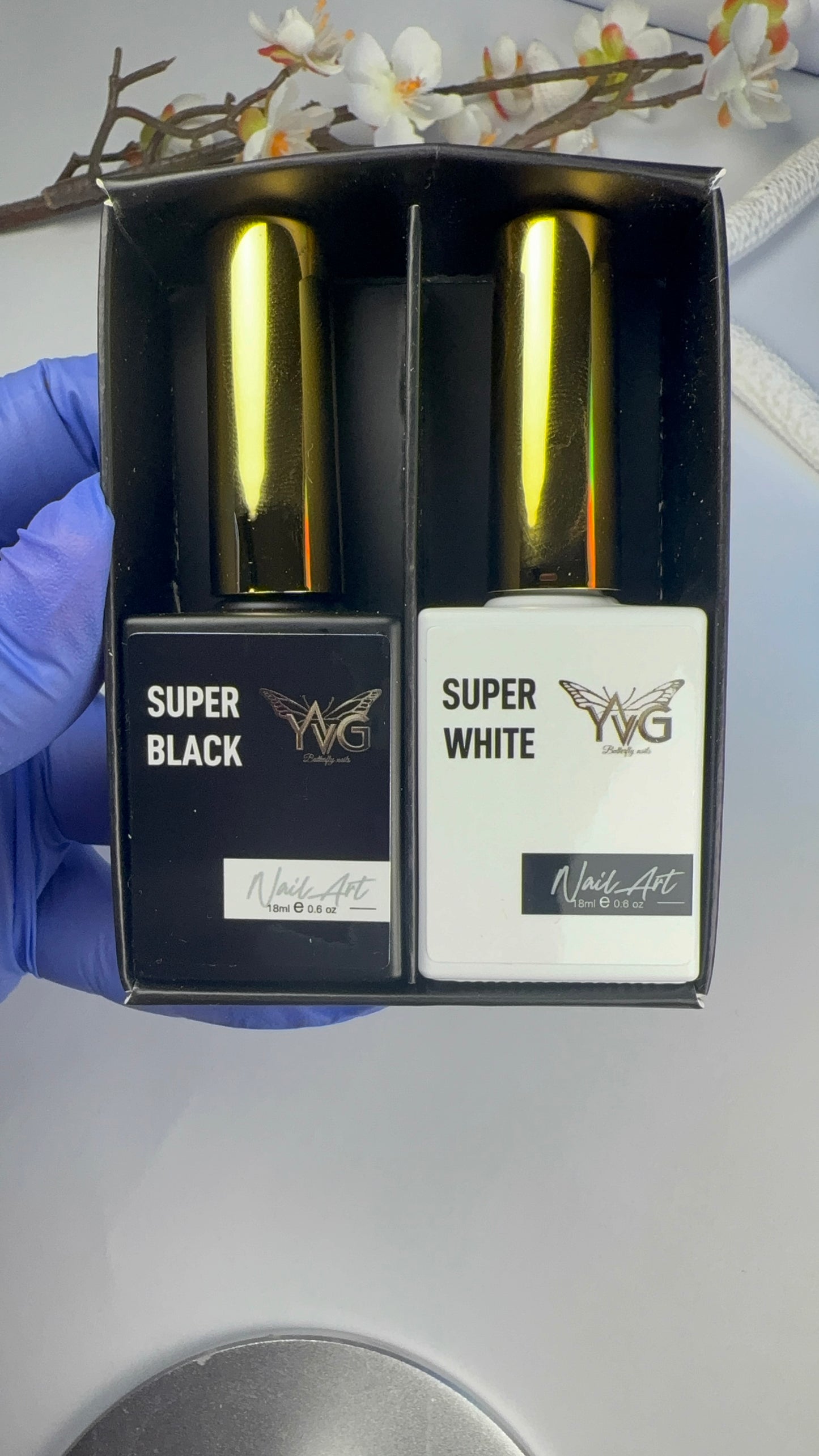 Gel Polish super white & super black