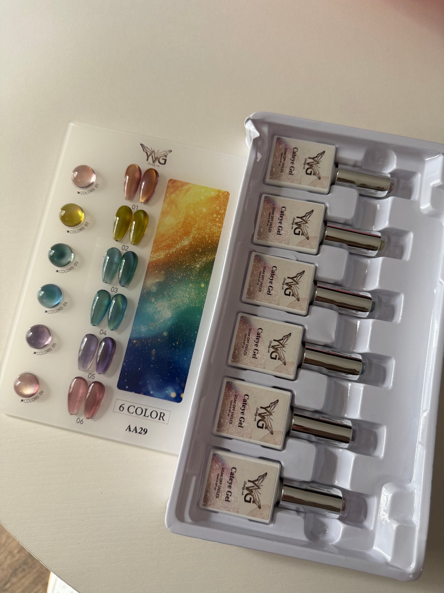 Colección de gel ojo de gato 5 colores