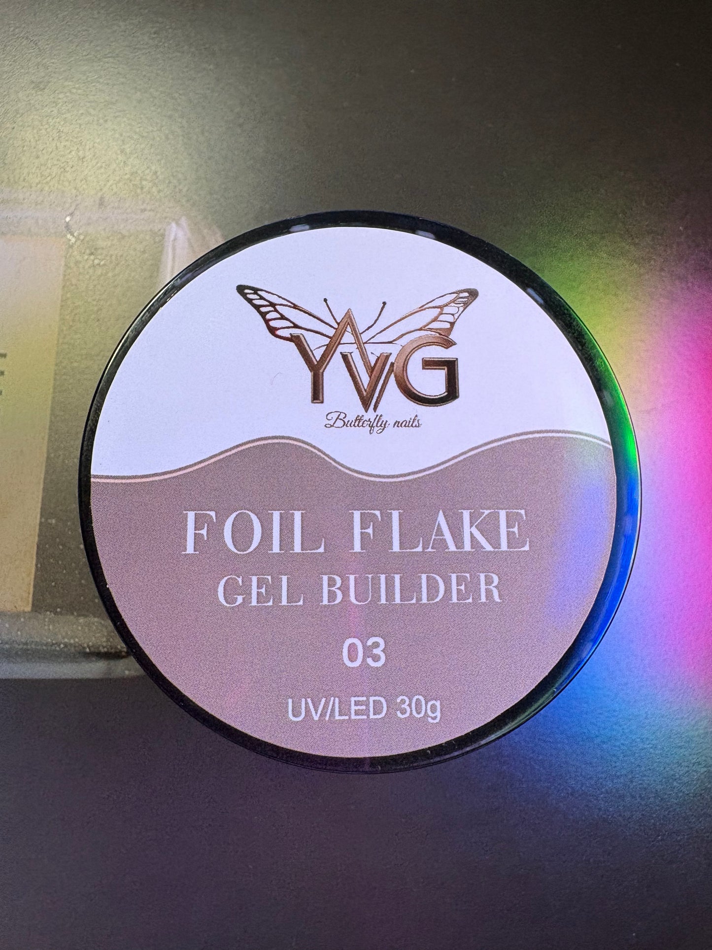 Colección builder gel foil flake 1,2,3,4,5