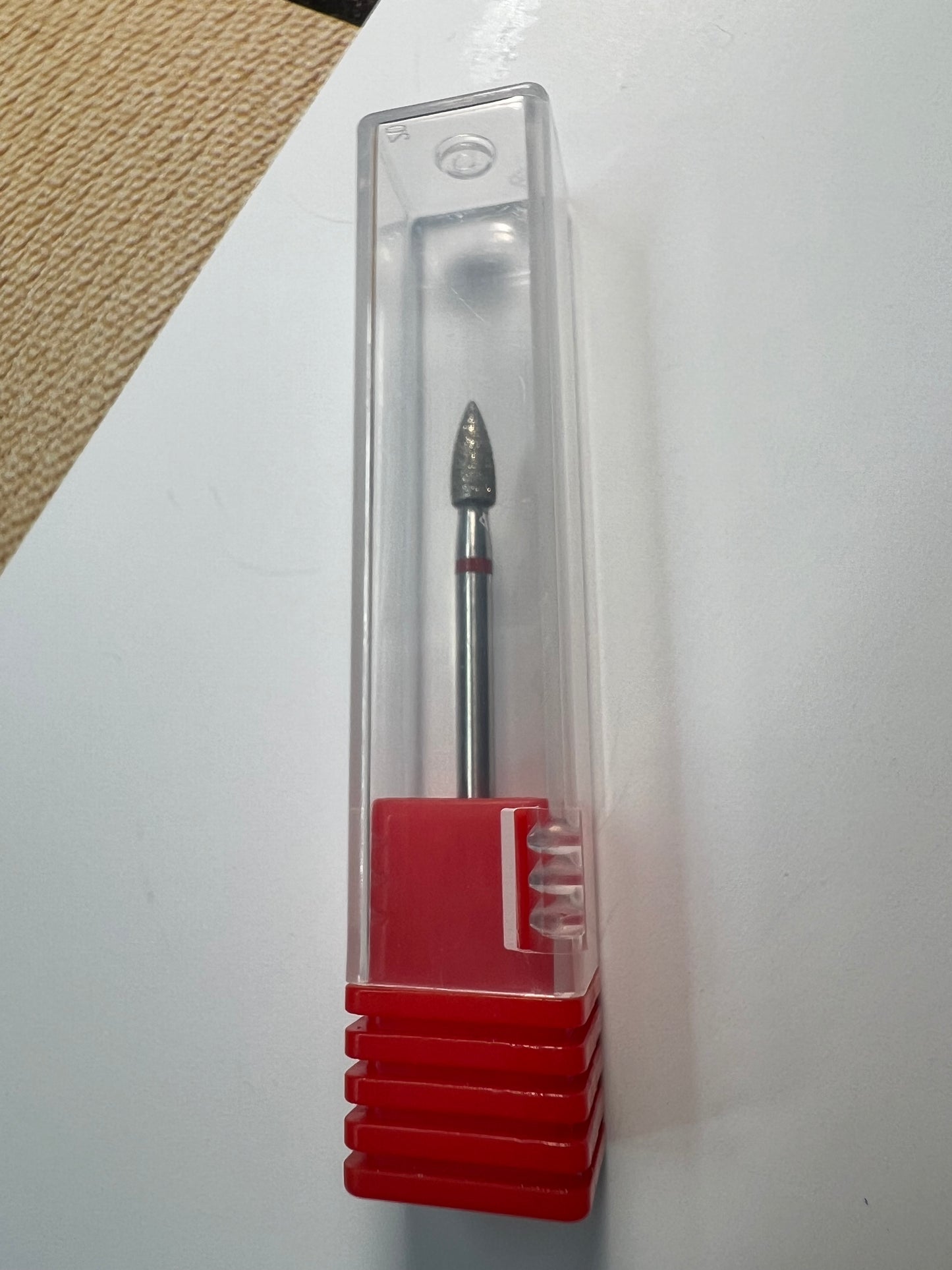 Punta bala para limpieza y pulido de cutícula ( manicura rusa ) cinta roja