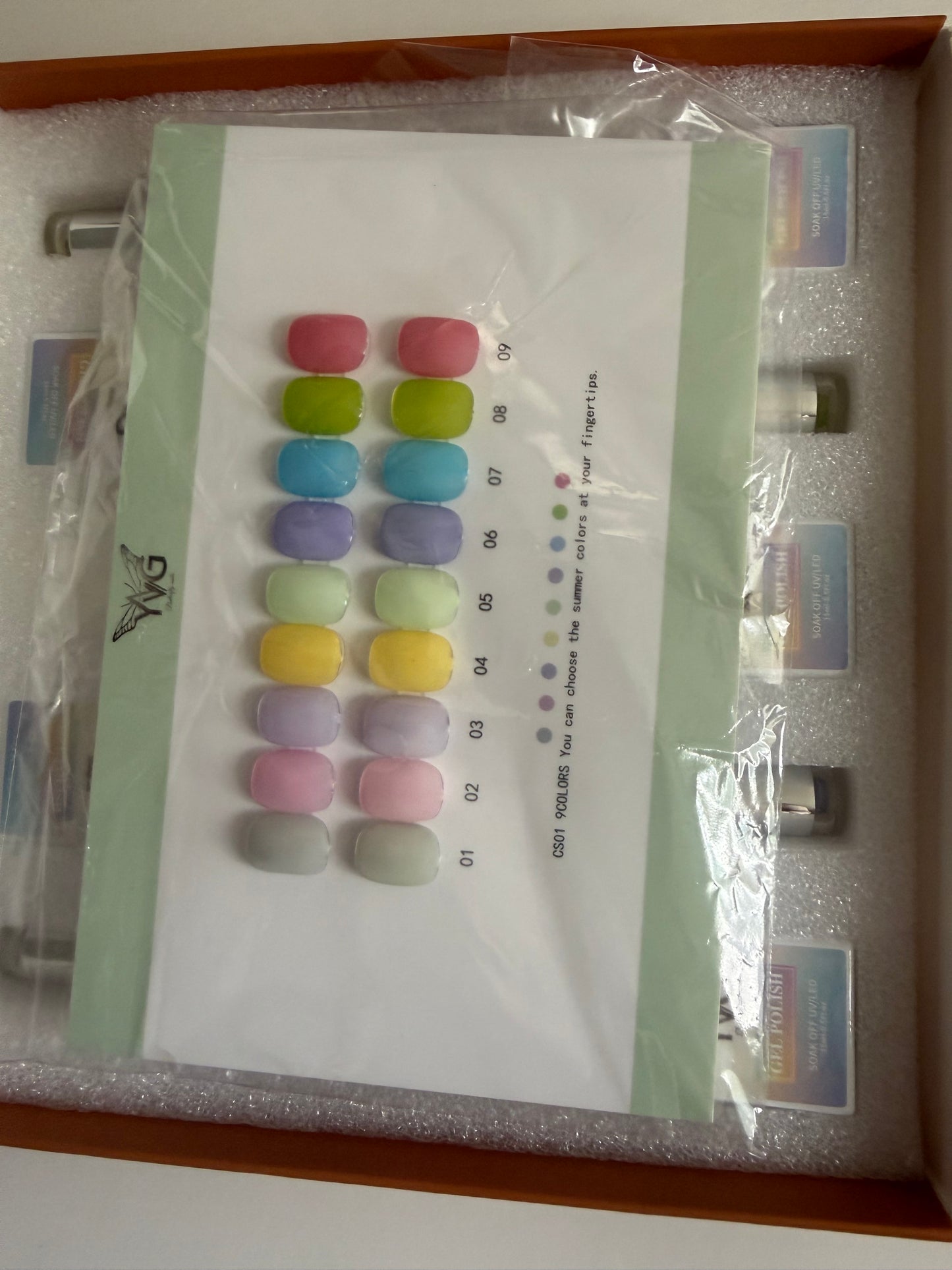 Colección de gel hema y tpo free 9 colores de primavera