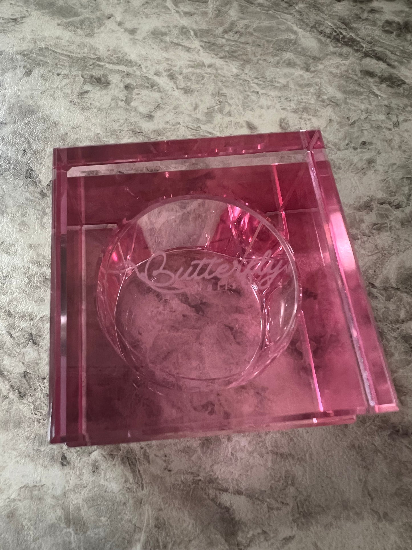 Base de cristal para monomero ( rosada )