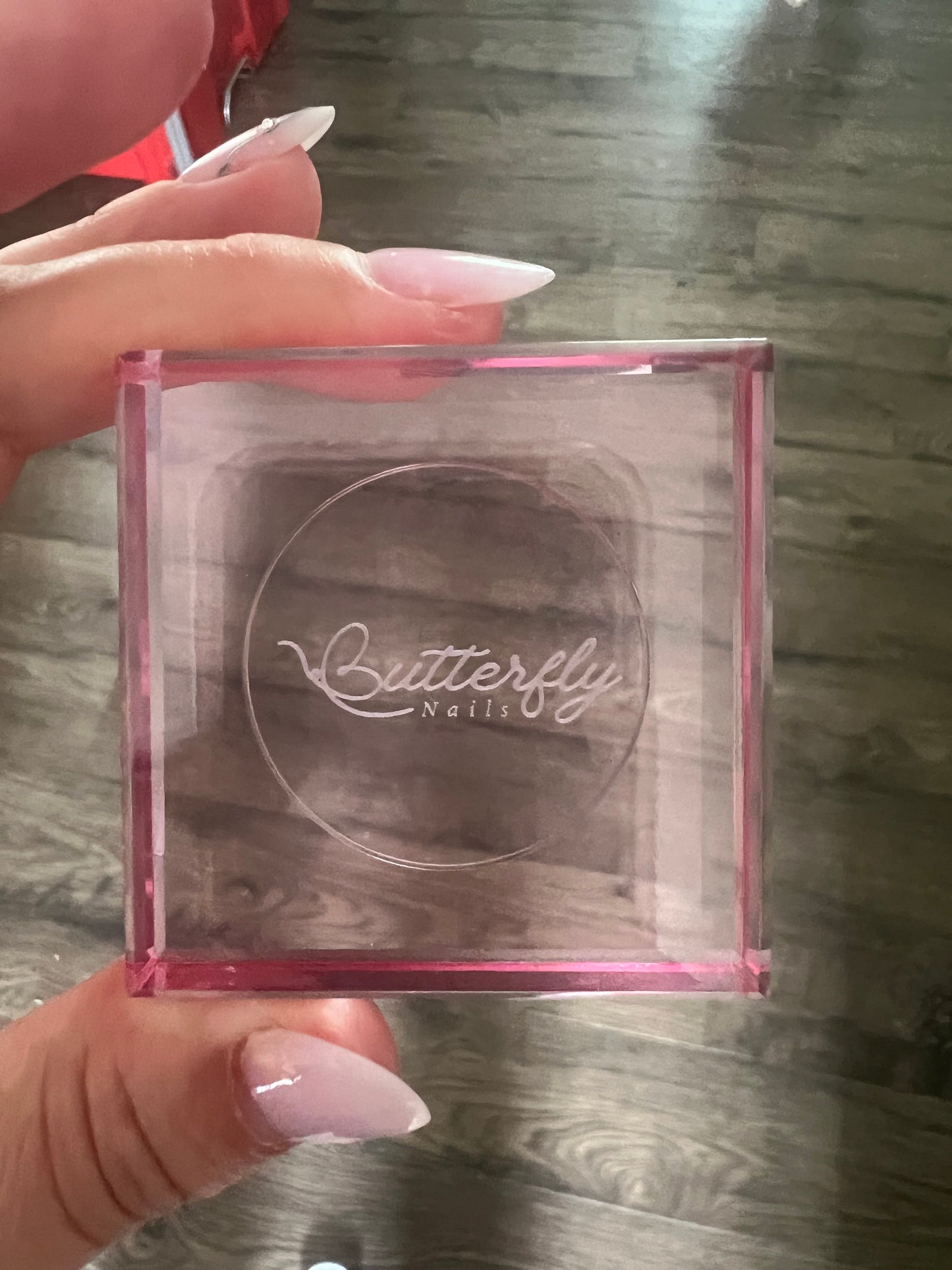 Base de cristal para monomero ( rosada )