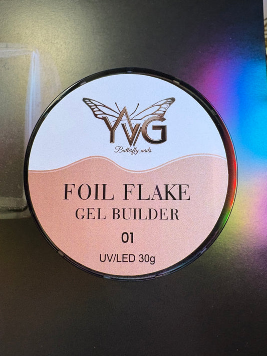 Builder gel foil flake 01