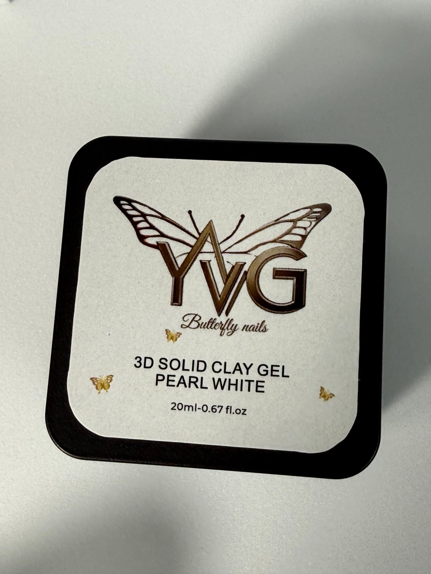 3 D solid gel pearl white