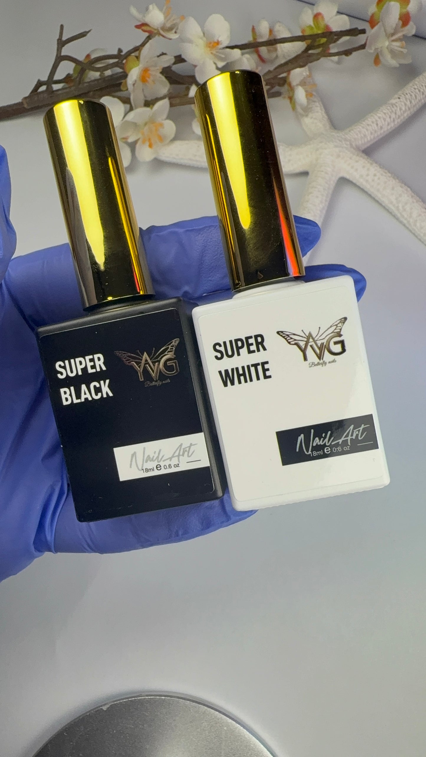 Gel Polish super white & super black