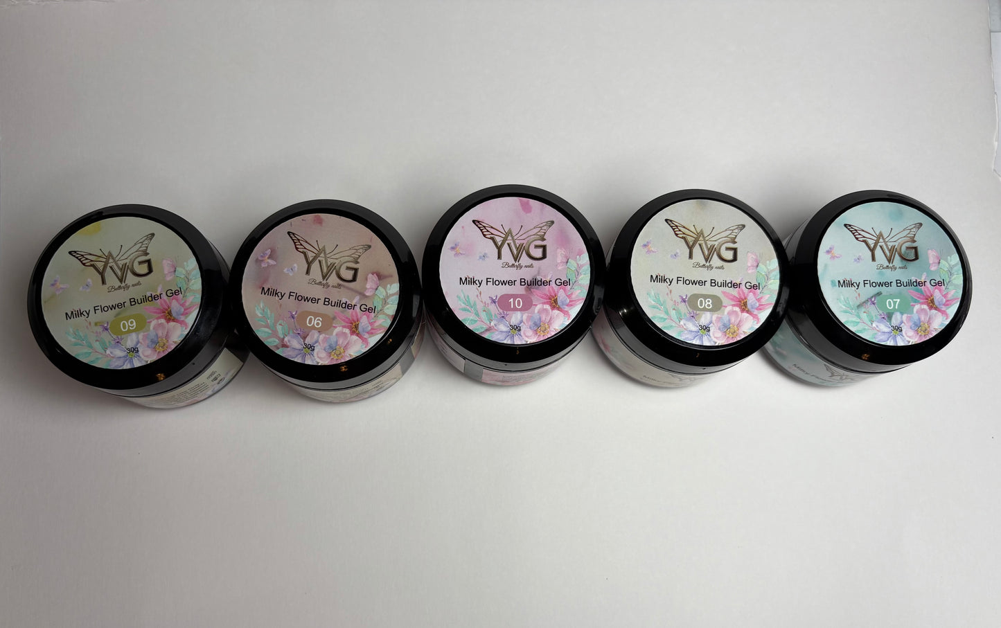 Colección de milky flower 5 colores , 6,7,8,9,10