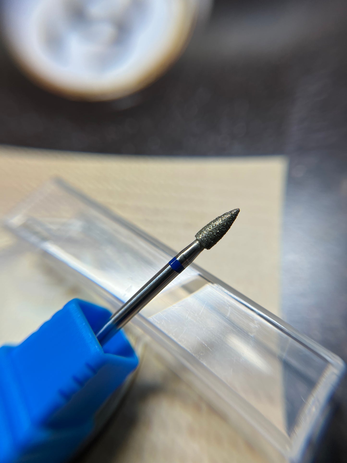 Punta bala : cinta azul para pulir cutícula (manicura rusa )