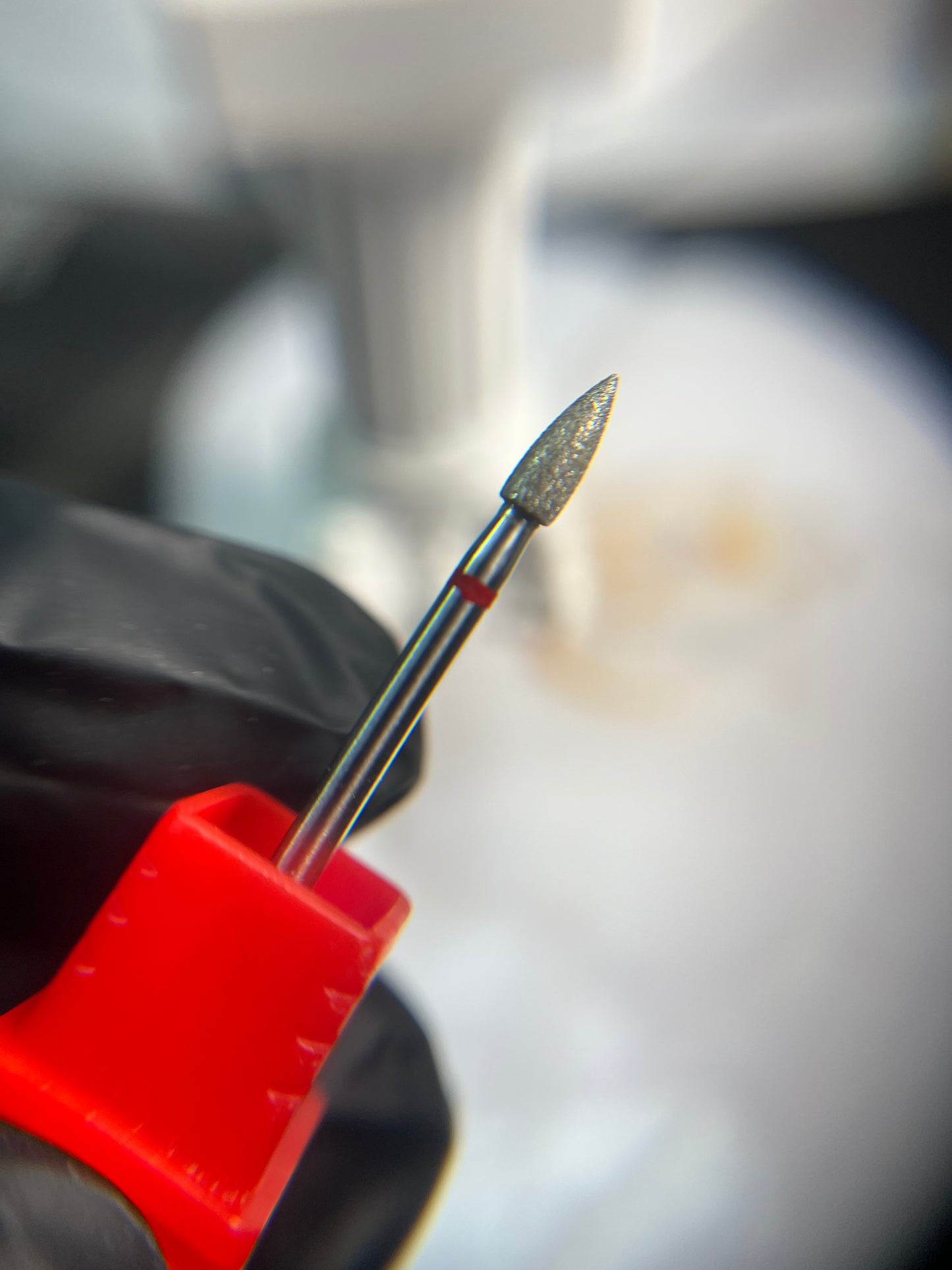 Punta bala para limpieza y pulido de cutícula ( manicura rusa ) cinta roja