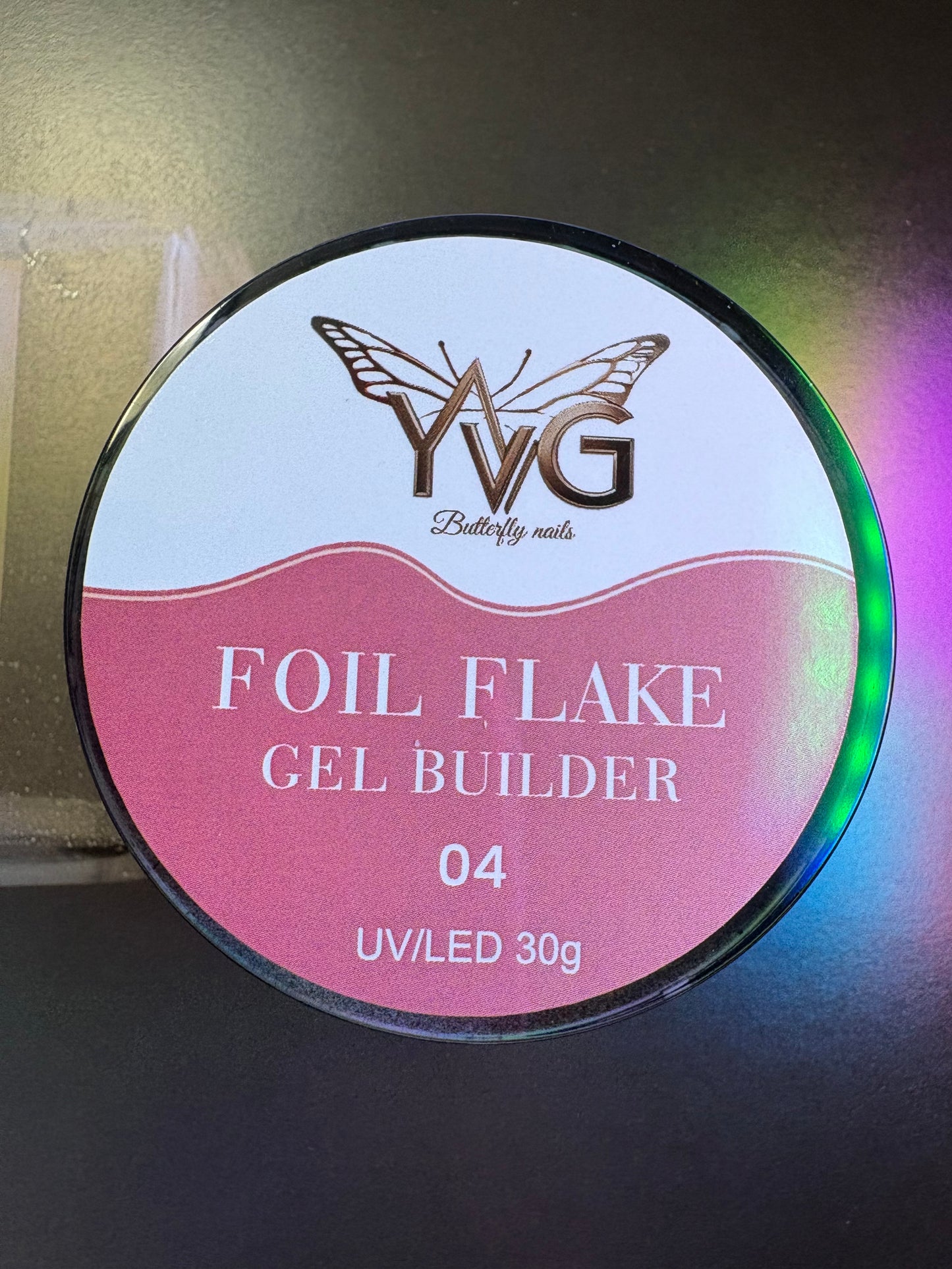 Builder gel foil flake 04