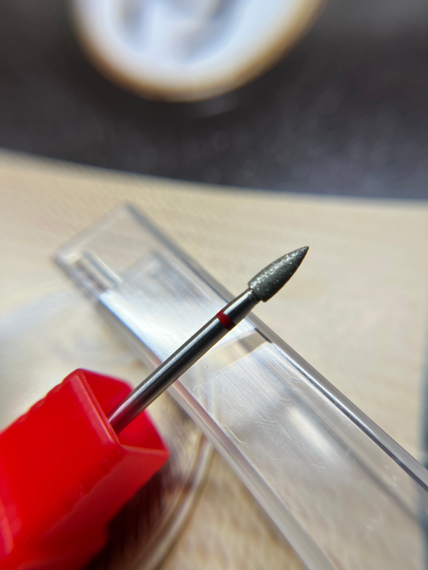 Punta bala para limpieza y pulido de cutícula ( manicura rusa ) cinta roja