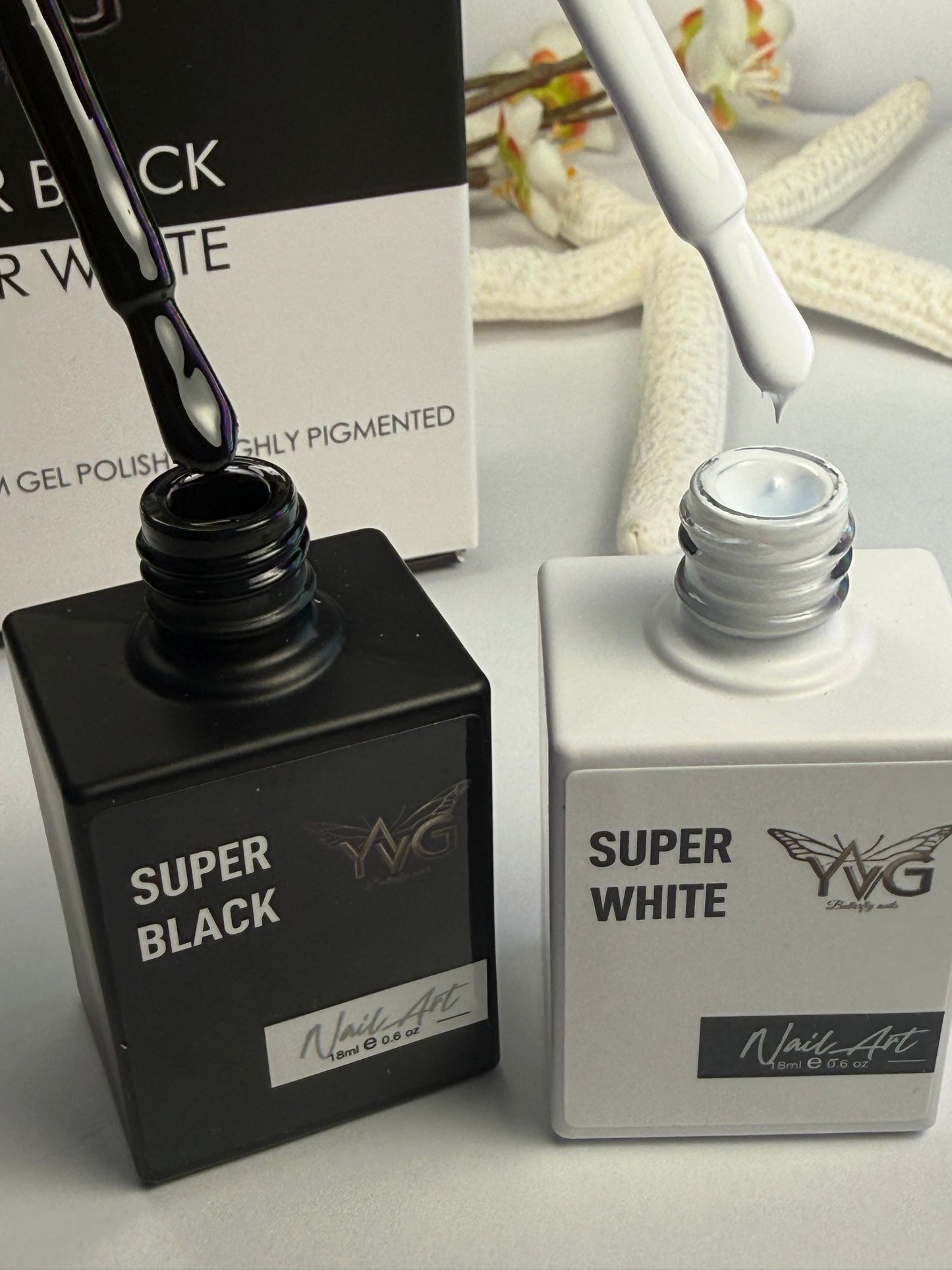 Gel Polish super white & super black